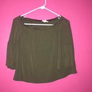off the shoulder bell sleeve top